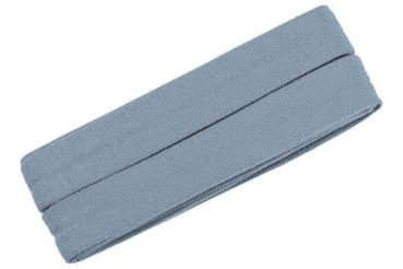 Oaki Doki Jersey Schrägband gefalzt 3m Coupon Jeans meliert